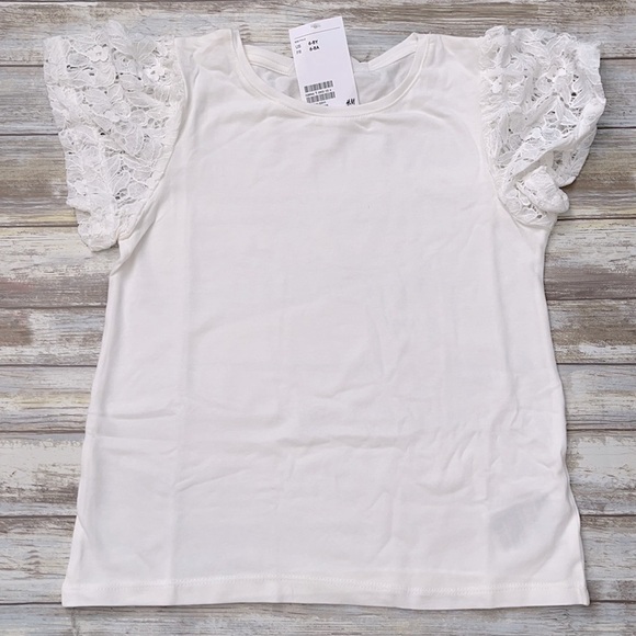 NEW H&M White Lace Top and Skirt Set US 6-8 Girls - Picture 3 of 8